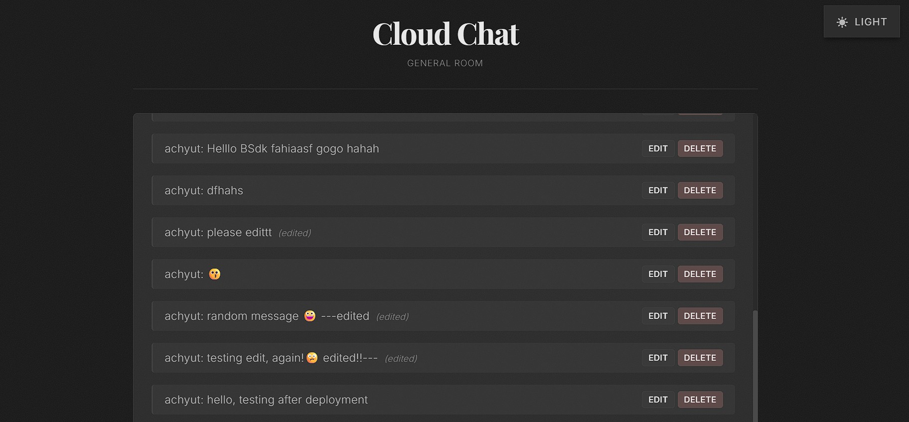 Cloud-Chat (Realtime Chat Platform)